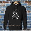 Evergreen Scribble Snow Tree Boyfriend Tee Hoodie