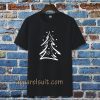 Evergreen Scribble Snow Tree Boyfriend Tee T-shirt