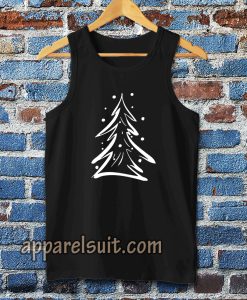 Evergreen Scribble Snow Tree Boyfriend Tee Tanktop