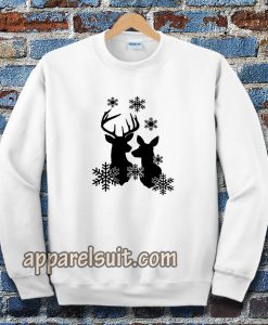 Free Reindeer Snowflakes Sweatshirt