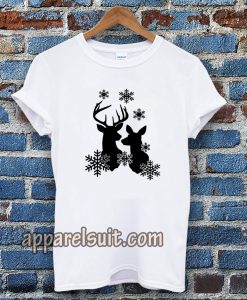 Free Reindeer Snowflakes T-shirt