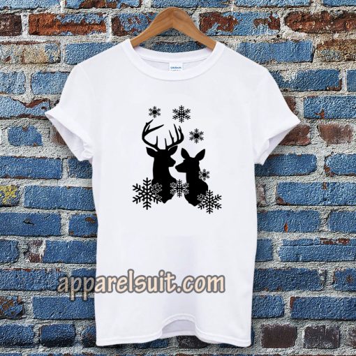 Free Reindeer Snowflakes T-shirt