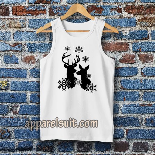 Free Reindeer Snowflakes Tanktop