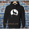 Howling wolf silhouette and full moon Hoodie