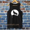 Howling wolf silhouette and full moon Tanktop