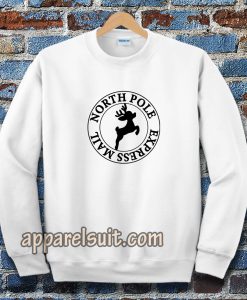 North Pole Express Mail Reindeer Self-inking Stamp Sweatshirt