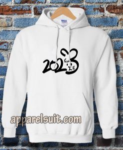 2023 Cute Zodiac Rabbit Font Hoodie TPKJ3