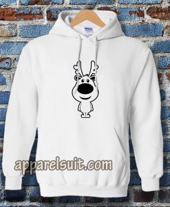 Cartoon Christmas Reindeer Silhouette Hoodie TPKJ3