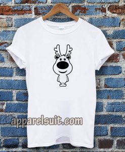 Cartoon Christmas Reindeer Silhouette T-shirt TPKJ3