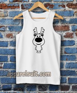 Cartoon Christmas Reindeer Silhouette Tanktop TPKJ3