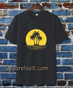 Coconut Tree Sunset t-shirt TPKJ3