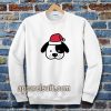 Perro navidad santa claus dibujos animados Sweatshirt TPKJ3