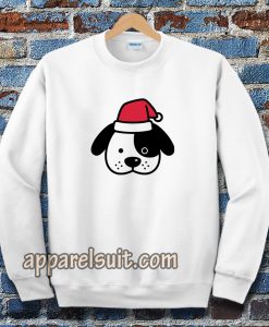 Perro navidad santa claus dibujos animados Sweatshirt TPKJ3