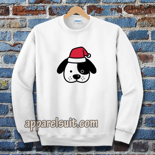 Perro navidad santa claus dibujos animados Sweatshirt TPKJ3