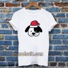 Perro navidad santa claus dibujos animados T-shirt TPKJ3