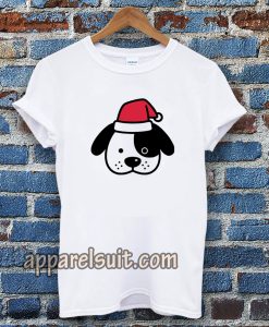Perro navidad santa claus dibujos animados T-shirt TPKJ3