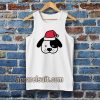 Perro navidad santa claus dibujos animados Tanktop TPKJ3