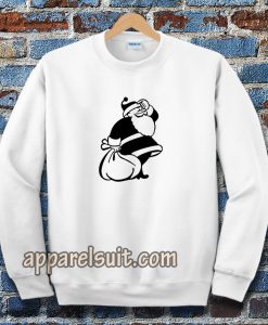 These Vintage black and White Santa images Sweatshirt TPKJ3