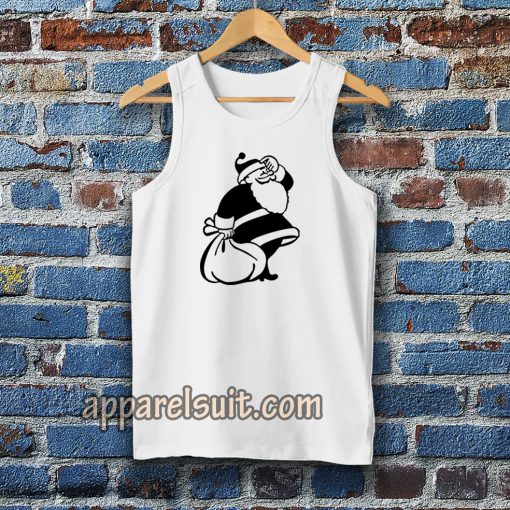 These Vintage black and White Santa images Tanktop TPKJ3