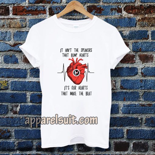 Twenty One Pilots It ain't the speakers that bump hearts T shirt TPKJ3