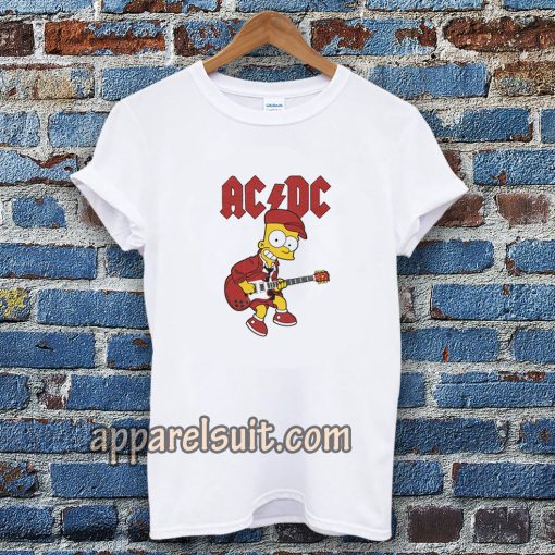 bart simpson ac dc t-shirt TPKJ3