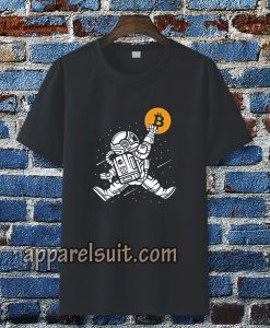 Bitcoin to The Moon Spaceman T-Shirt TPKJ3