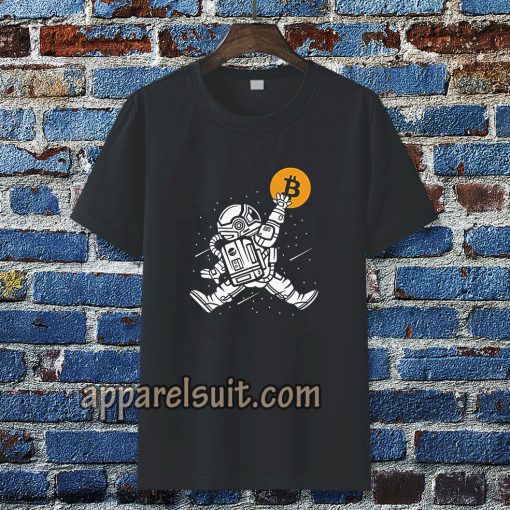 Bitcoin to The Moon Spaceman T-Shirt TPKJ3