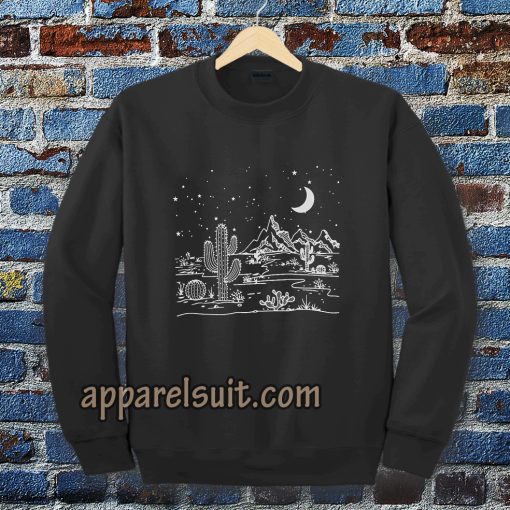 Desert starry night Sweatshir TPKJ3t