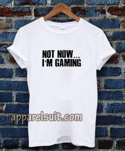 Not Now I'm Gaming I Can't t-shirt TPKJ3