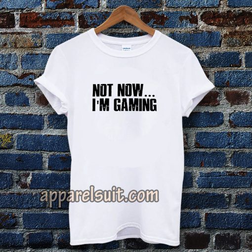 Not Now I'm Gaming I Can't t-shirt TPKJ3