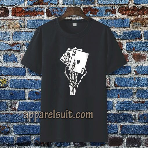 Poker Skeleton Hand Graphics Street T-shirts TPKJ3