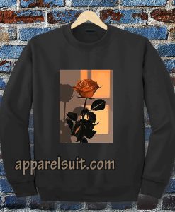 rose Floral Print Sweatshirt TPKJ3