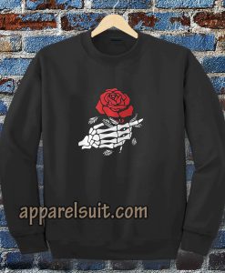 rose hand skeleton sweatshirt TPKJ3