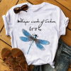 Blue dragonfly whisper words of wisdom let it be T shirt TPKJ3