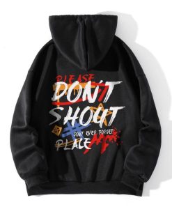 Slogan Graphic Thermal Lined Drawstring Hoodie TPKJ3