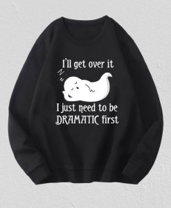 Slogan Cartoon Graphic Thermal Lined Pullover Sweatshirt TPKJ3