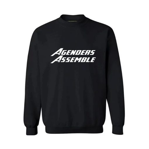 Agenders Assemble Meme Of Avenger Sweatshirt TPKJ3