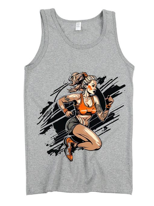 Fitness and Workout Sticker Tank Top TPKJ3