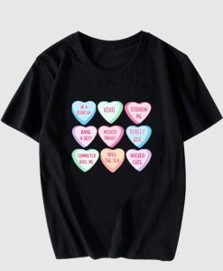 Official Boston candy hearts valentine's day spill the tea T Shirt