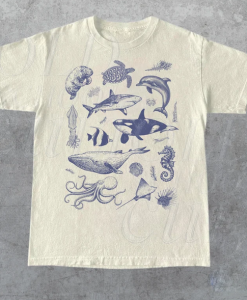 Retro Ocean Nature Sealife T-Shirt AL